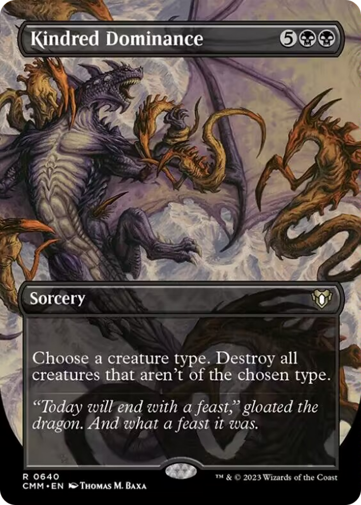 Kindred Dominance (Borderless Alternate Art) [Commander Masters] | Gamer Loot