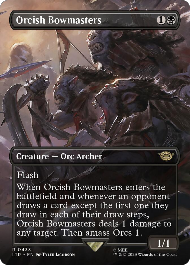 Orcish Bowmasters (Borderless Alternate Art) [The Lord of the Rings: Tales of Middle-Earth] | Gamer Loot