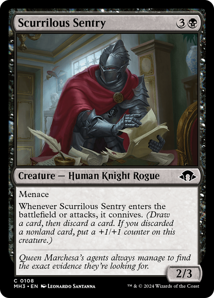 Scurrilous Sentry [Modern Horizons 3] | Gamer Loot