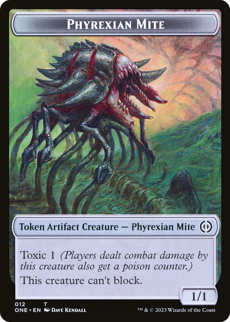 Phyrexian Mite (012) // Drone Double-Sided Token [Phyrexia: All Will Be One Tokens] | Gamer Loot