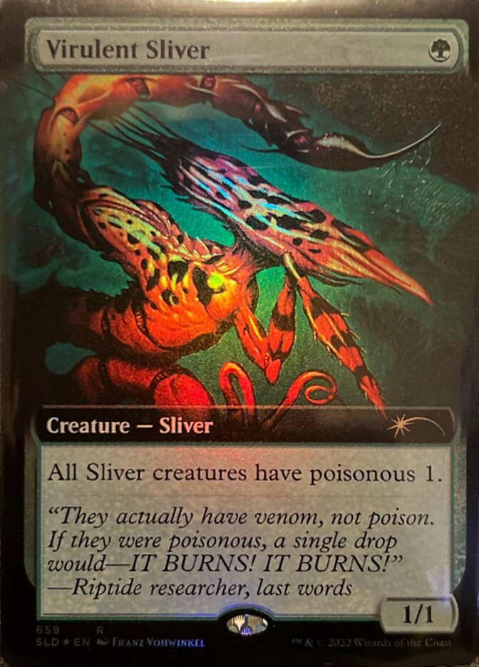 Virulent Sliver (Extended Art) [Secret Lair Drop Promos] | Gamer Loot