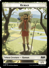 Human // Food (0011) Double-Sided Token [Wilds of Eldraine Tokens] | Gamer Loot
