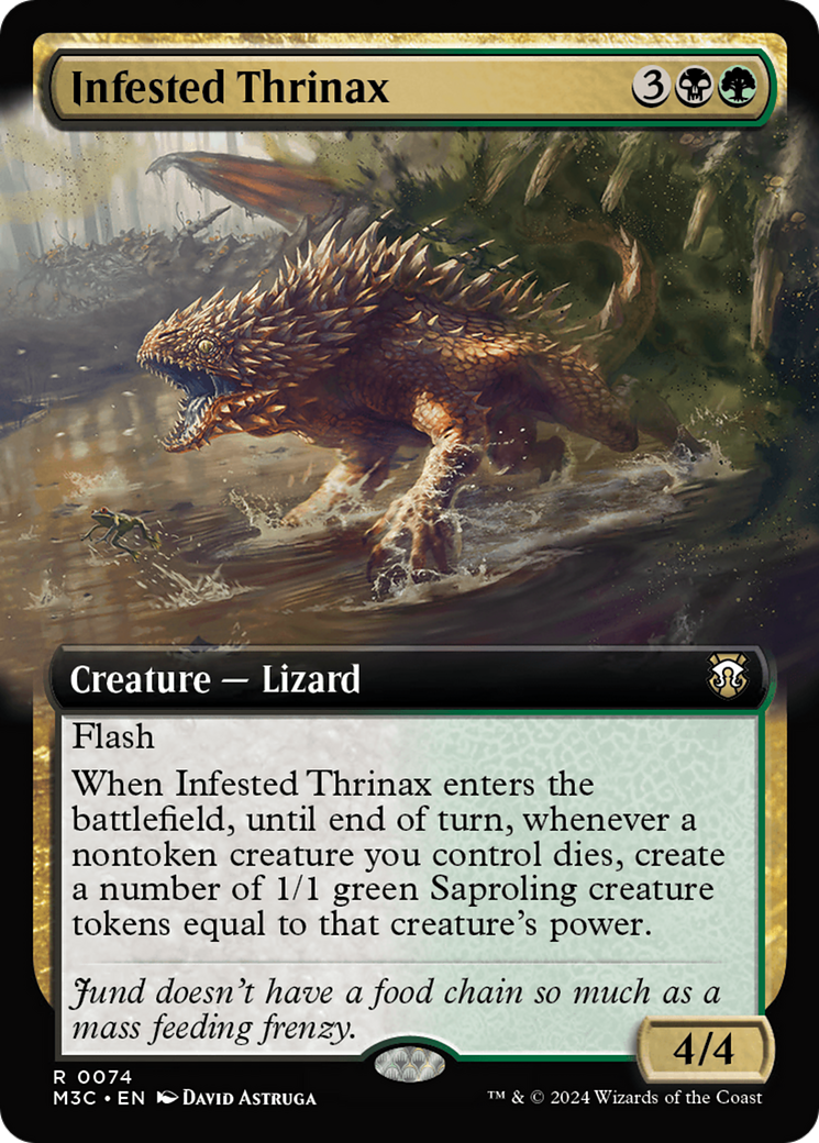 Infested Thrinax (Extended Art) (Ripple Foil) [Modern Horizons 3 Commander] | Gamer Loot