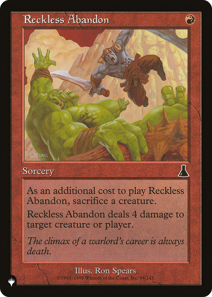 Reckless Abandon [The List Reprints] | Gamer Loot