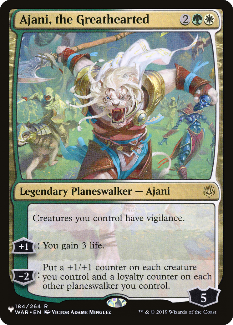 Ajani, the Greathearted [The List Reprints] | Gamer Loot