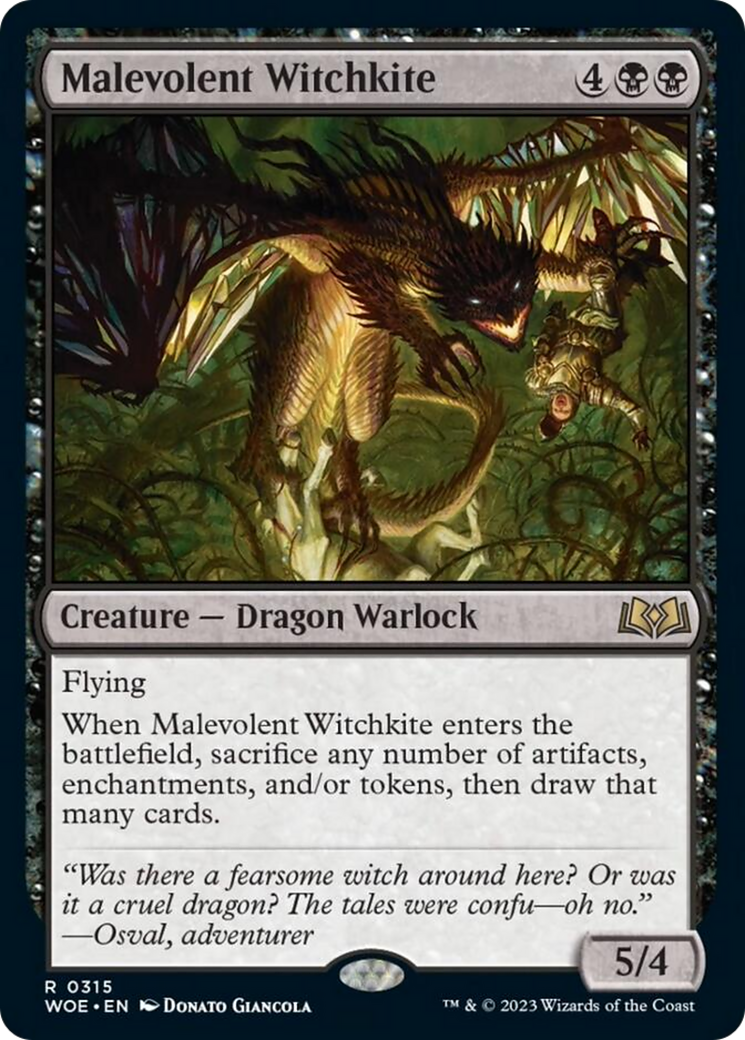 Malevolent Witchkite [Wilds of Eldraine] | Gamer Loot