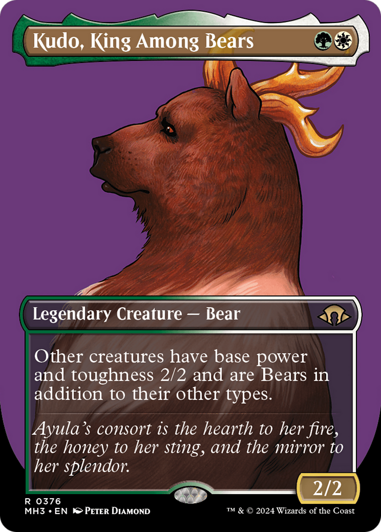 Kudo, King Among Bears (Borderless) [Modern Horizons 3] | Gamer Loot