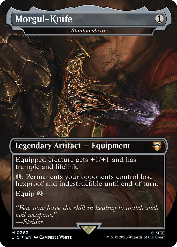 Morgul-Knife - Shadowspear (Surge Foil) [The Lord of the Rings: Tales of Middle-Earth Commander] | Gamer Loot