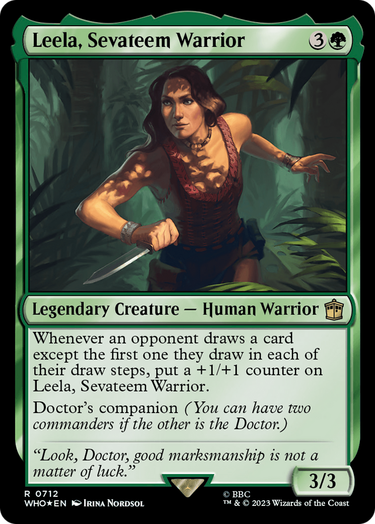 Leela, Sevateem Warrior (Surge Foil) [Doctor Who] | Gamer Loot