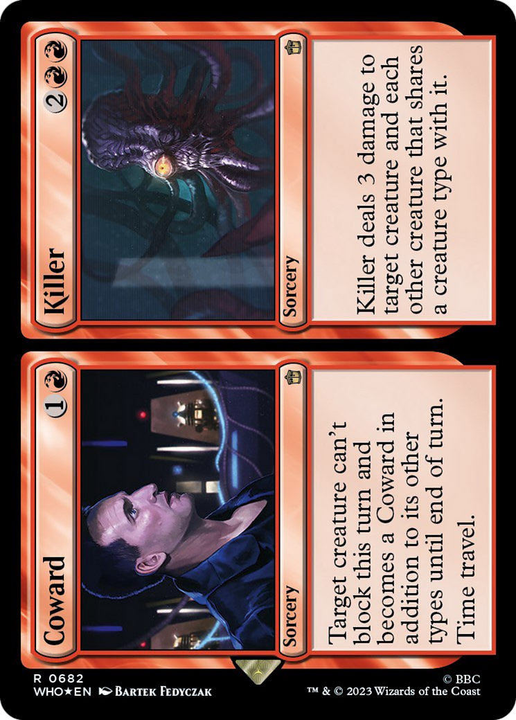 Coward // Killer (Surge Foil) [Doctor Who] | Gamer Loot
