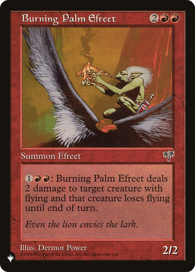 Burning Palm Efreet [The List Reprints] | Gamer Loot