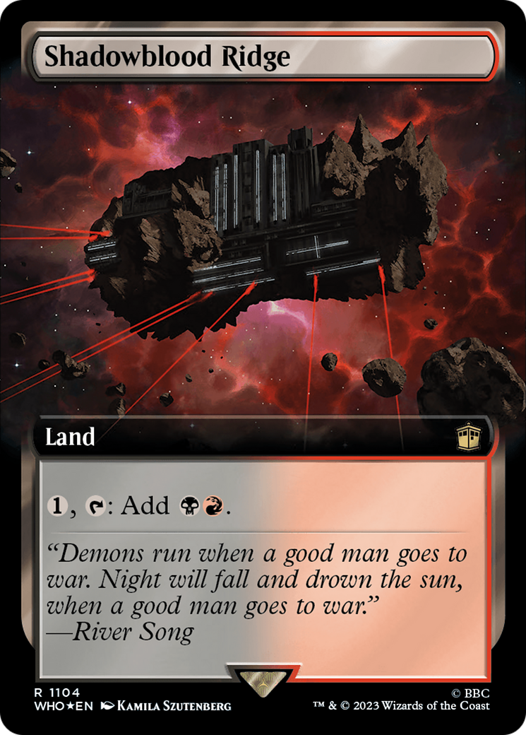 Shadowblood Ridge (Extended Art) (Surge Foil) [Doctor Who] | Gamer Loot