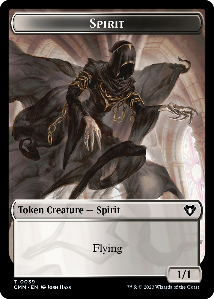 Spirit (0039) // Knight Double-Sided Token [Commander Masters Tokens] | Gamer Loot