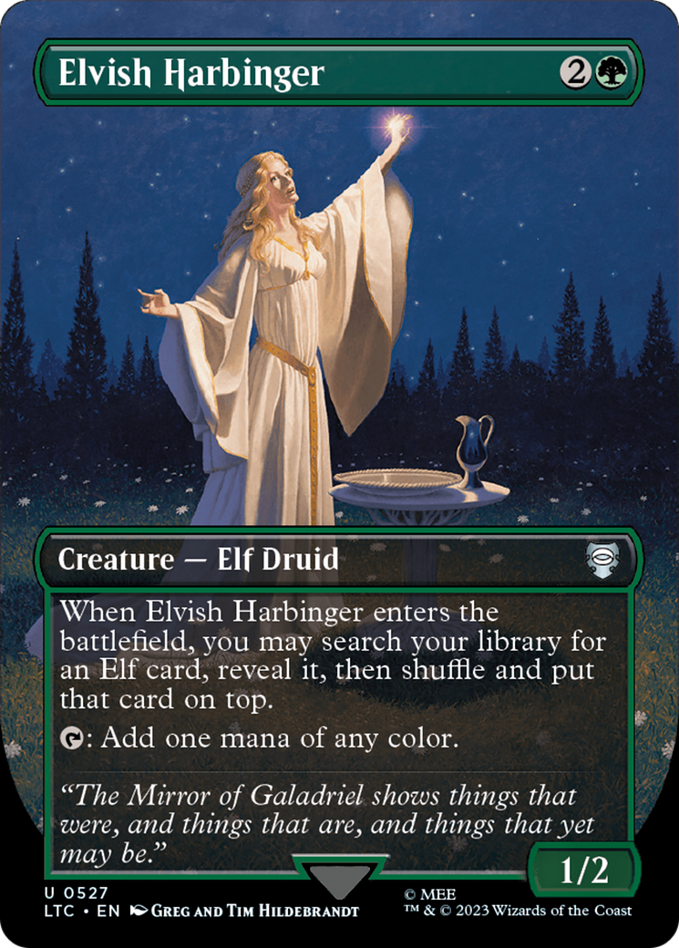 Elvish Harbinger (Borderless) [The Lord of the Rings: Tales of Middle-Earth Commander] | Gamer Loot