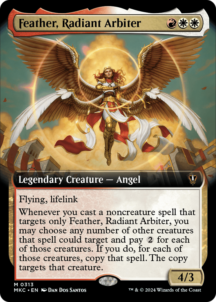 Feather, Radiant Arbiter (Extended Art) [Murders at Karlov Manor Commander] | Gamer Loot