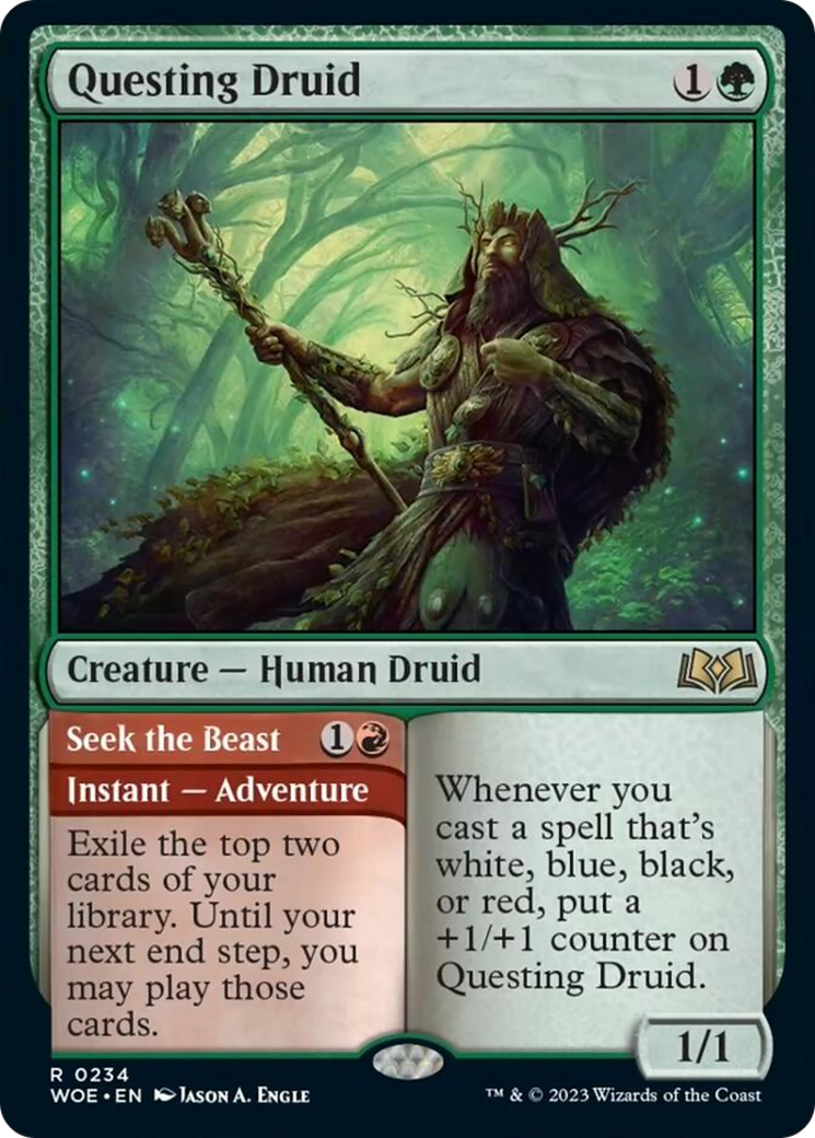 Questing Druid // Seek the Beast [Wilds of Eldraine] | Gamer Loot