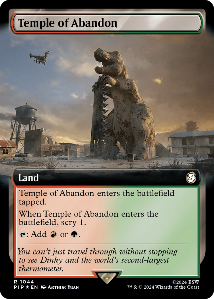 Temple of Abandon (Extended Art) (Surge Foil) [Fallout] | Gamer Loot