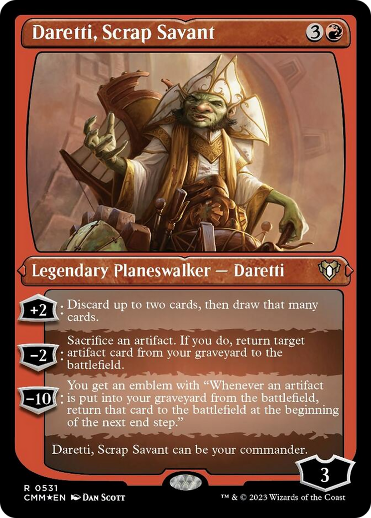 Daretti, Scrap Savant (Foil Etched) [Commander Masters] | Gamer Loot