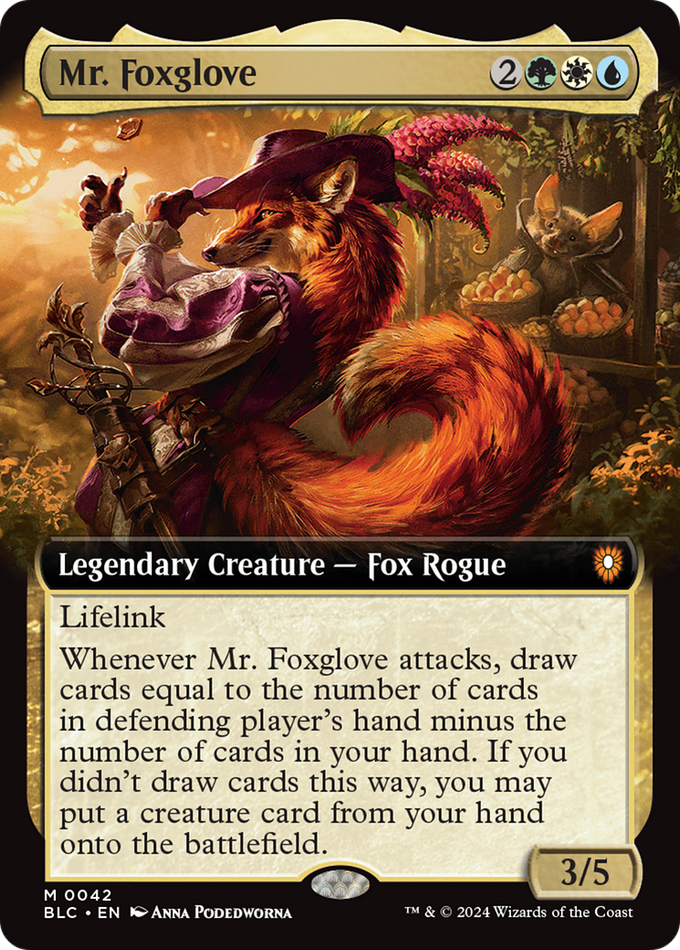 Mr. Foxglove (Extended Art) [Bloomburrow Commander] | Gamer Loot