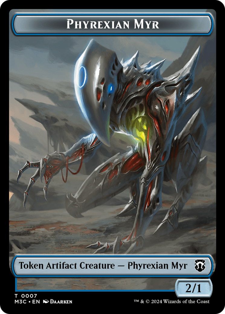 Phyrexian Myr // Servo Double-Sided Token [Modern Horizons 3 Commander Tokens] | Gamer Loot