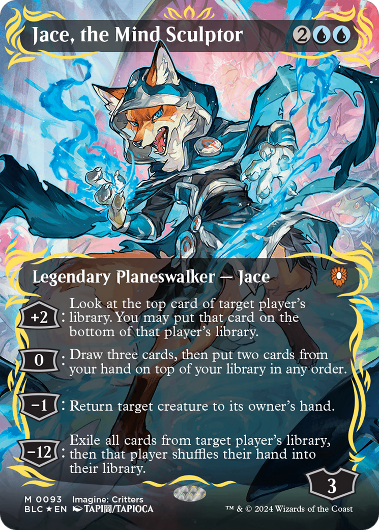 Jace, the Mind Sculptor (Borderless) (Raised Foil) [Bloomburrow Commander] | Gamer Loot