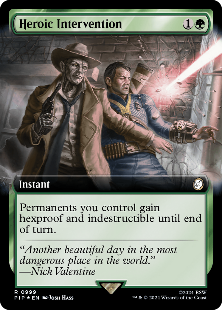 Heroic Intervention (Extended Art) (Surge Foil) [Fallout] | Gamer Loot