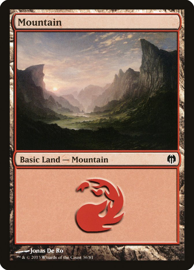 Mountain (36) [Duel Decks: Heroes vs. Monsters] | Gamer Loot