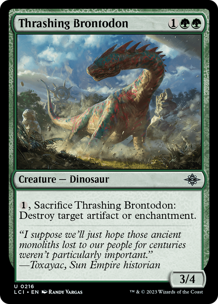 Thrashing Brontodon [The Lost Caverns of Ixalan] | Gamer Loot