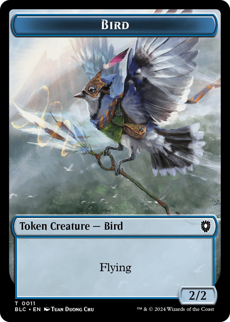 Bird (011) // Fish Double-Sided Token [Bloomburrow Commander Tokens] | Gamer Loot