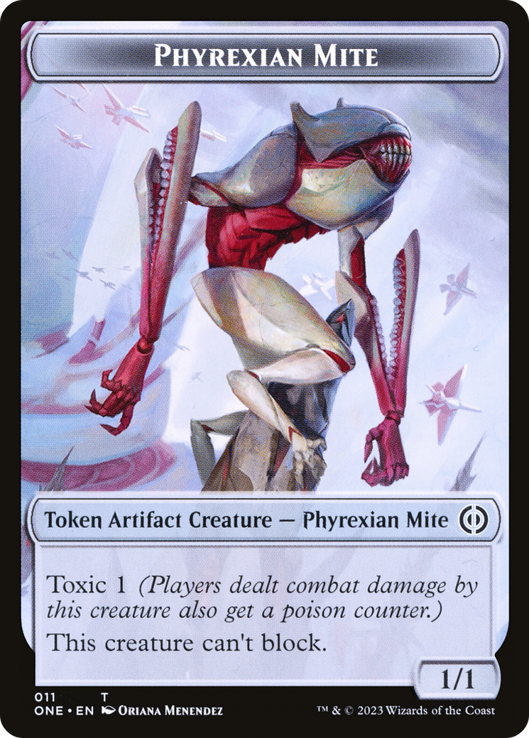 Phyrexian Mite (011) // Drone Double-Sided Token [Phyrexia: All Will Be One Tokens] | Gamer Loot