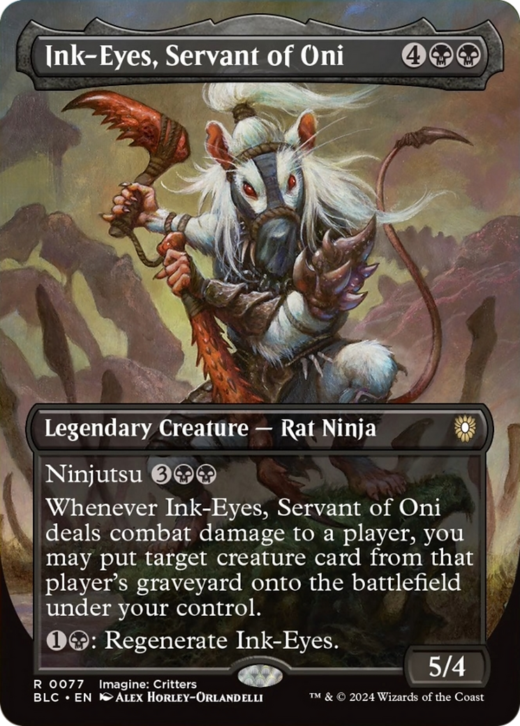 Ink-Eyes, Servant of Oni (Borderless) [Bloomburrow Commander] | Gamer Loot