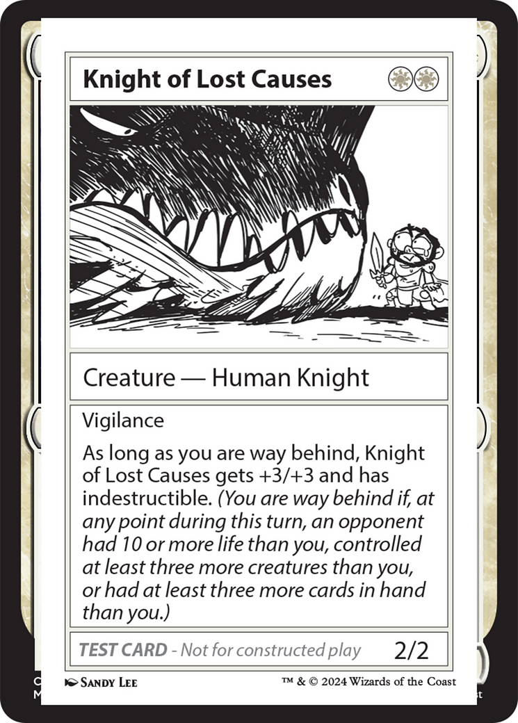 Knight of Lost Causes [Mystery Booster 2 Playtest Cards] | Gamer Loot