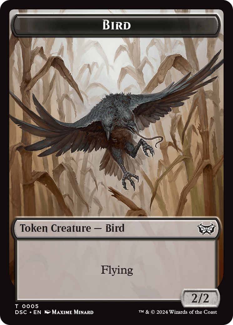 Demon // Bird Double-Sided Token [Duskmourn: House of Horror Commander Tokens] | Gamer Loot