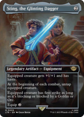 Sting, the Glinting Dagger (Borderless Alternate Art) [The Lord of the Rings: Tales of Middle-Earth] | Gamer Loot