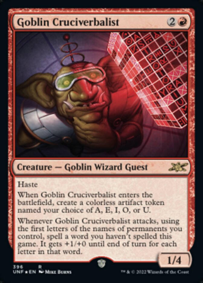 Goblin Cruciverbalist (Galaxy Foil) [Unfinity] | Gamer Loot