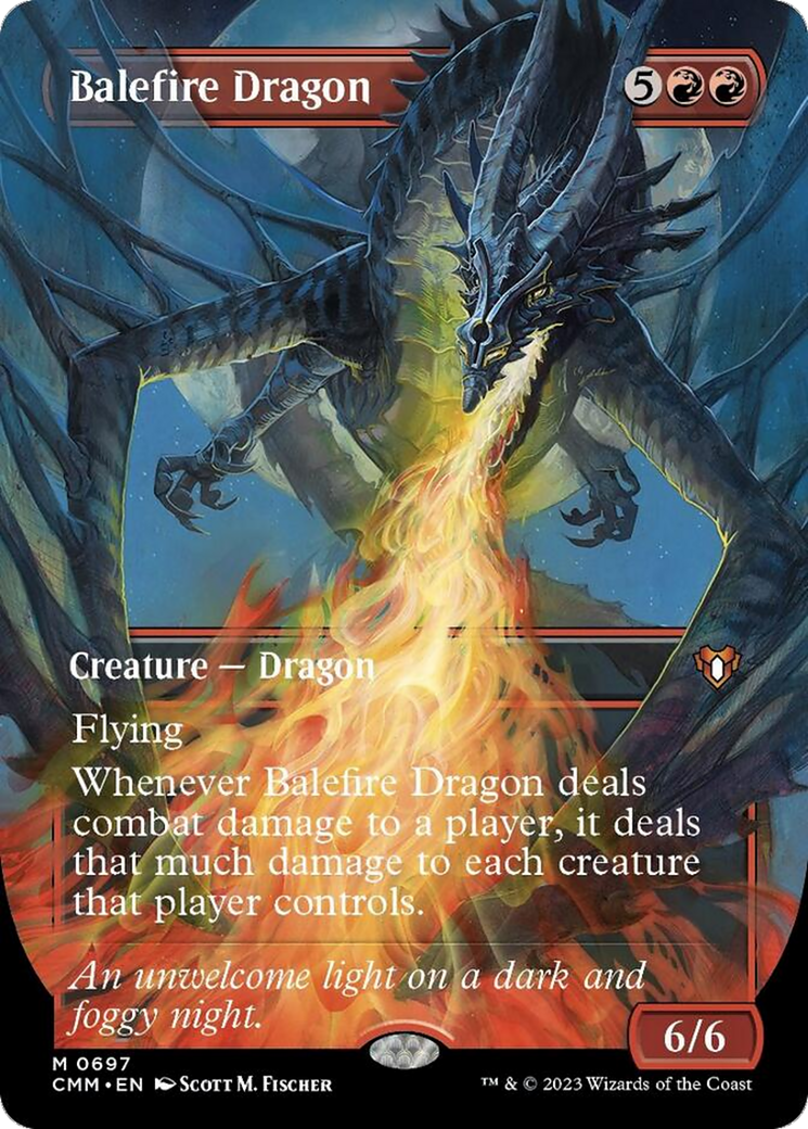 Balefire Dragon (Borderless Alternate Art) [Commander Masters] | Gamer Loot