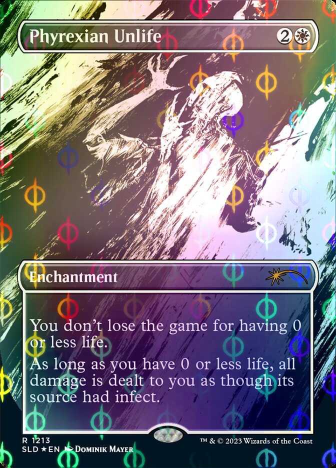 Phyrexian Unlife (Borderless Ichor Step-and-Compleat Foil) [Secret Lair Drop Series] | Gamer Loot