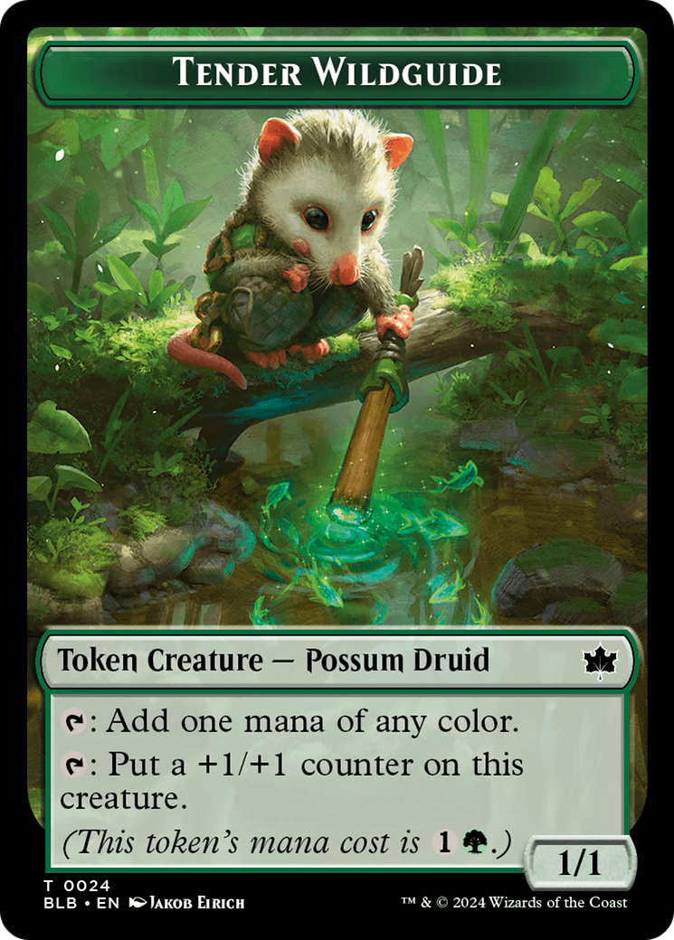 Tender Wildguide Token [Bloomburrow Tokens] | Gamer Loot