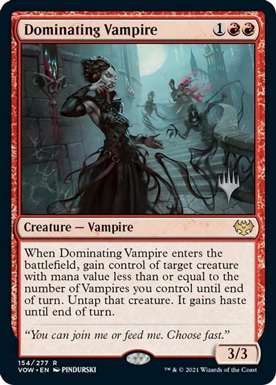 Dominating Vampire (Promo Pack) [Innistrad: Crimson Vow Promos] | Gamer Loot