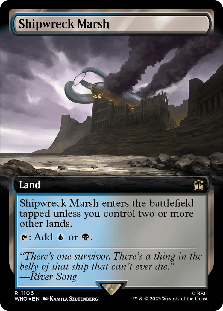 Shipwreck Marsh (Extended Art) (Surge Foil) [Doctor Who] | Gamer Loot