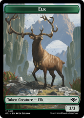 Treasure // Elk Double-Sided Token [Outlaws of Thunder Junction Tokens] | Gamer Loot
