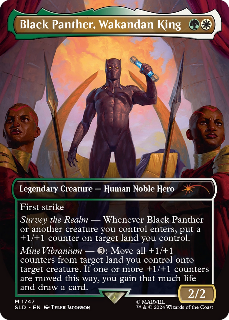 Black Panther, Wakandan King (Rainbow Foil) [Secret Lair Drop Series] | Gamer Loot
