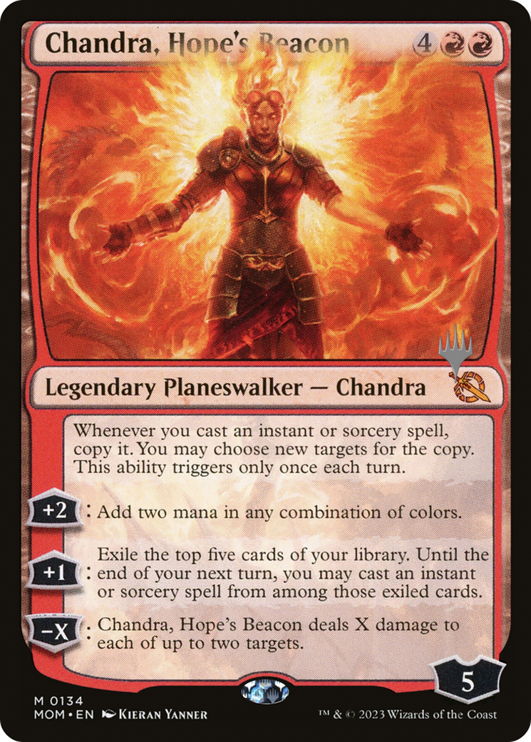 Chandra, Hope's Beacon (Promo Pack) [March of the Machine Promos] | Gamer Loot