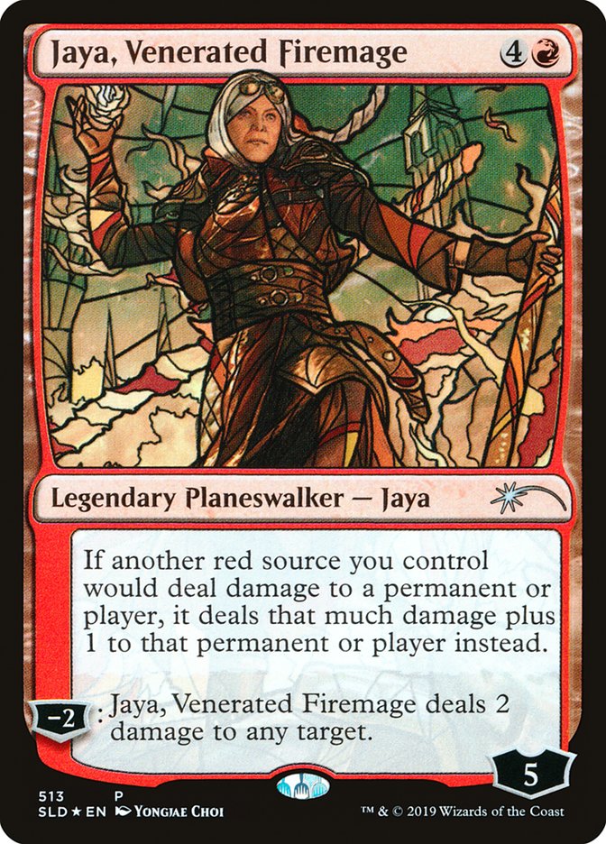 Jaya, Venerated Firemage (Stained Glass) [Secret Lair Drop Promos] | Gamer Loot