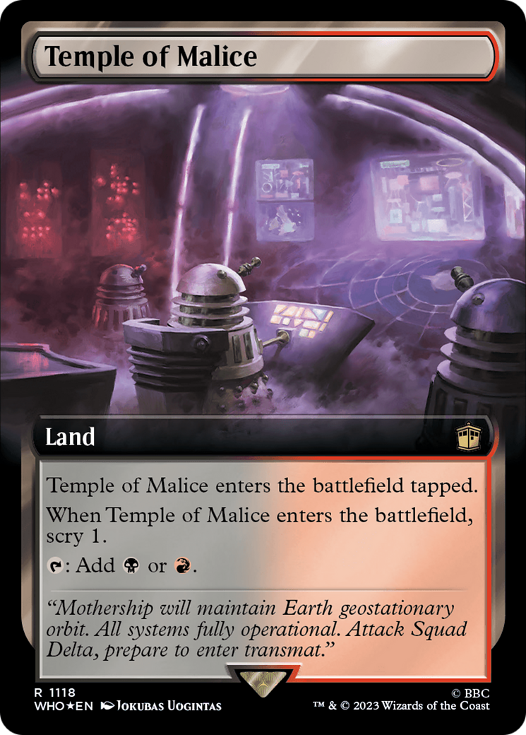 Temple of Malice (Extended Art) (Surge Foil) [Doctor Who] | Gamer Loot