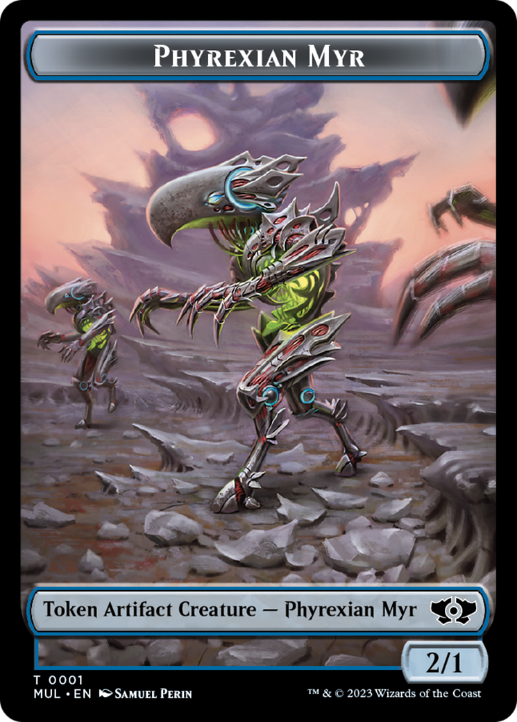 Phyrexian Myr // Knight Double-Sided Token [March of the Machine Tokens] | Gamer Loot