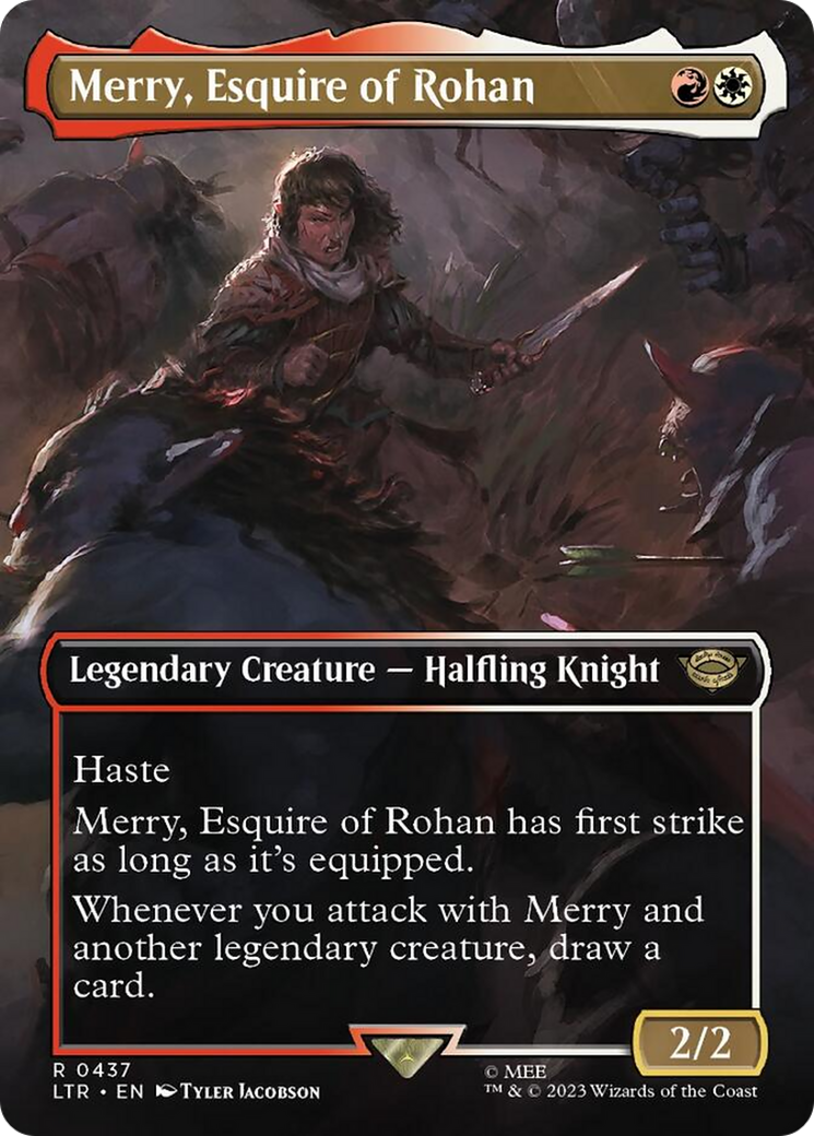 Merry, Esquire of Rohan (Borderless Alternate Art) [The Lord of the Rings: Tales of Middle-Earth] | Gamer Loot