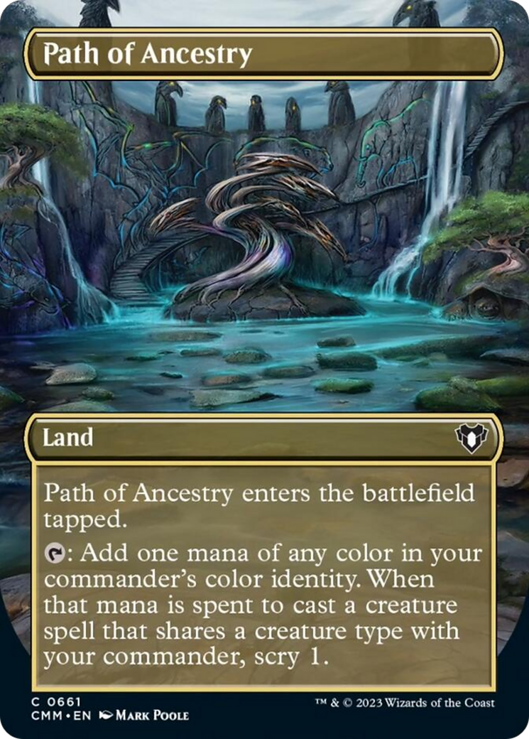 Path of Ancestry (Borderless Alternate Art) [Commander Masters] | Gamer Loot