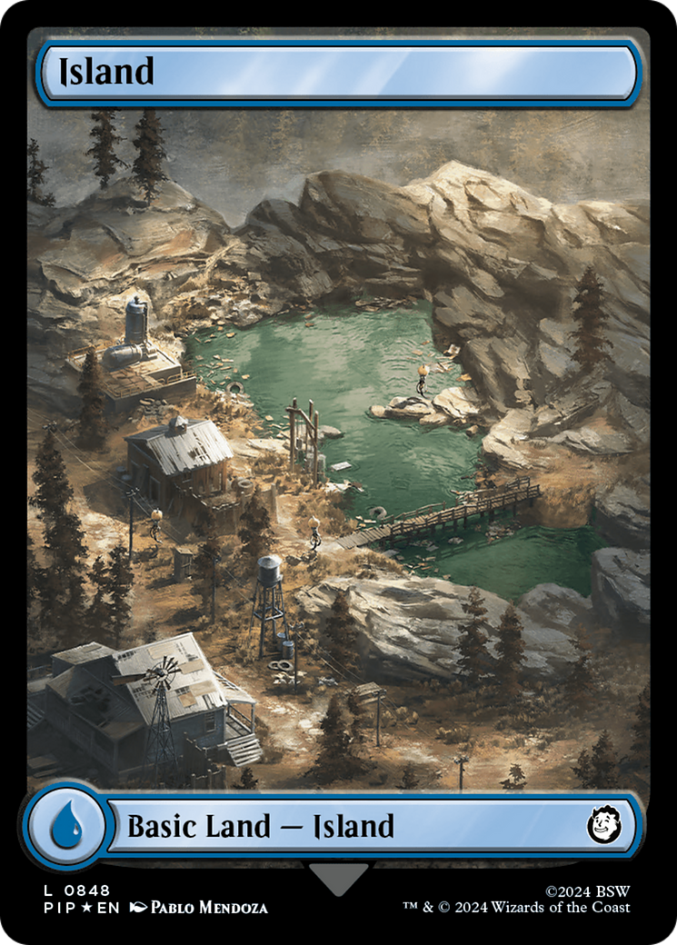 Island (0848) (Surge Foil) [Fallout] | Gamer Loot