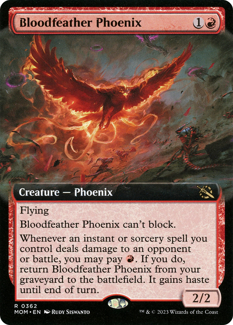 Bloodfeather Phoenix (Extended Art) [March of the Machine] | Gamer Loot